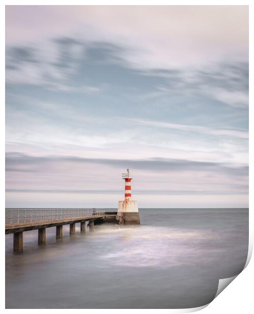 Amble Lighthouse Print by Mark Jones