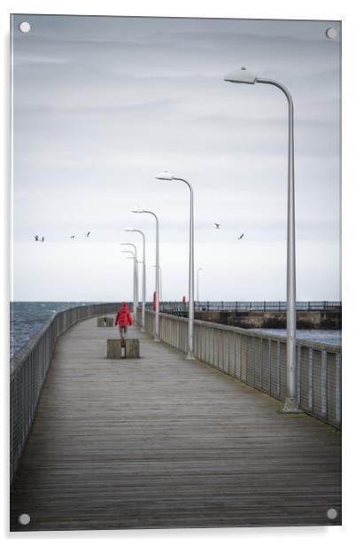 Amble Pier, Northumberland Acrylic by Mark Jones