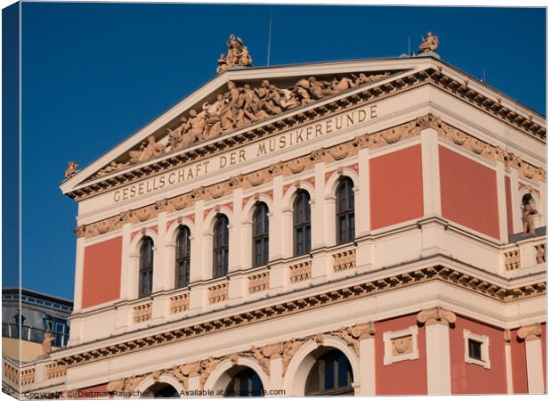Wiener Musikverein Concert Hall in Vienna Canvas Print by Dietmar Rauscher