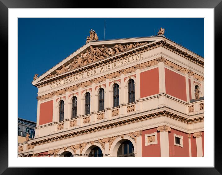 Wiener Musikverein Concert Hall in Vienna Framed Mounted Print by Dietmar Rauscher
