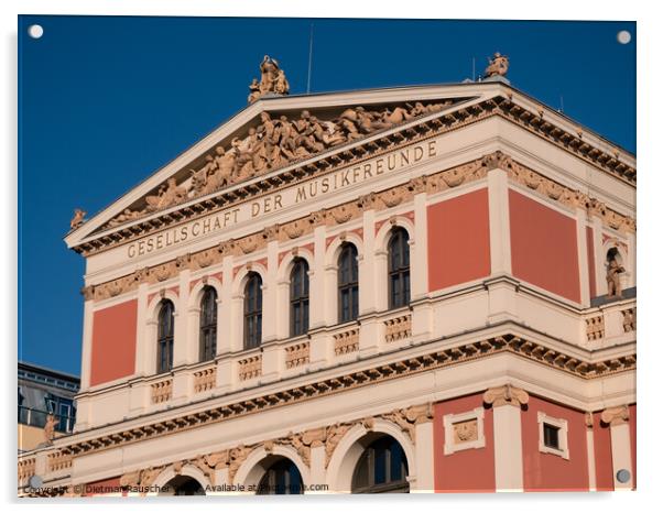 Wiener Musikverein Concert Hall in Vienna Acrylic by Dietmar Rauscher