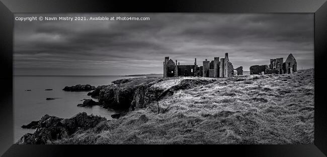 Slains Castle, Cruden Bay, Aberdeenshire Framed Print by Navin Mistry