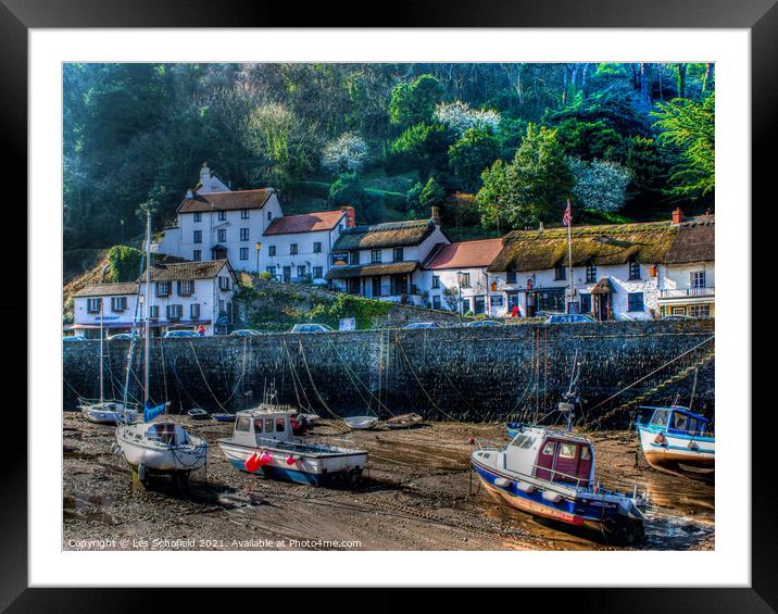 Wild beauty of Lynmouth Framed Mounted Print by Les Schofield