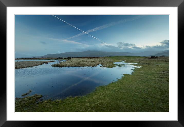 Wetlands in the Brecon Beacons Framed Mounted Print by Leighton Collins