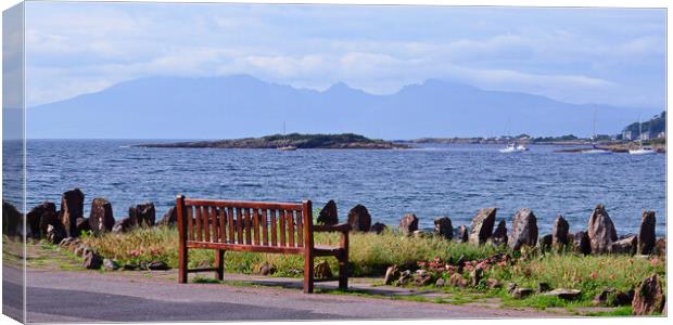 Serenity of Arran from Millport beach Canvas Print by Allan Durward Photography
