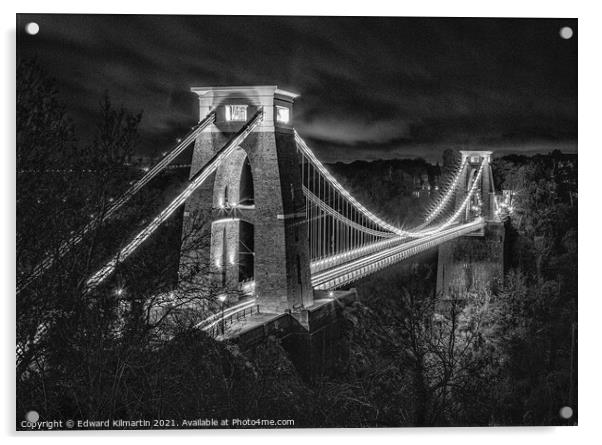 Clifton Suspension Bridge Acrylic by Edward Kilmartin