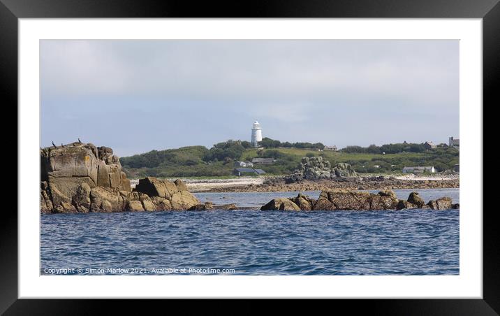 Looking in towards St Mary's in the Isles of Scill Framed Mounted Print by Simon Marlow
