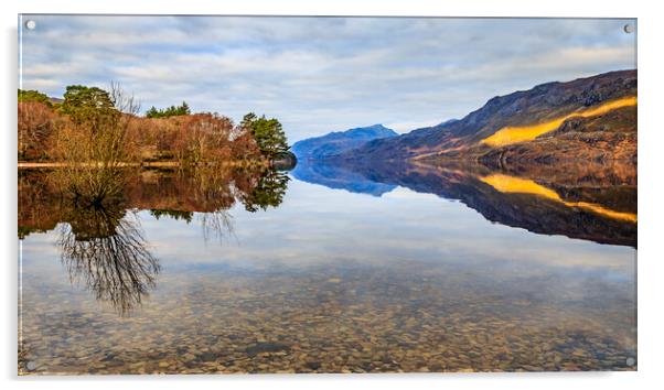 Loch Maree Panorama Acrylic by John Frid