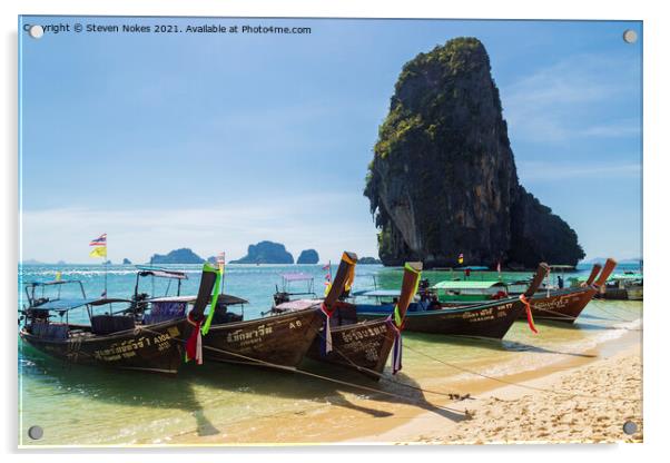 Iconic Krabi Beach Acrylic by Steven Nokes