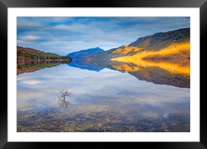 Loch Maree reflections Framed Mounted Print by John Frid