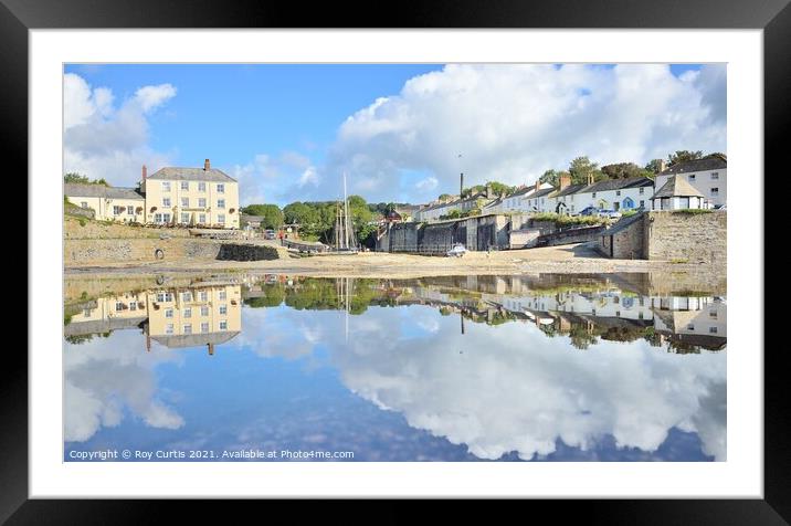 Charlestown Harbour Reflections Framed Mounted Print by Roy Curtis