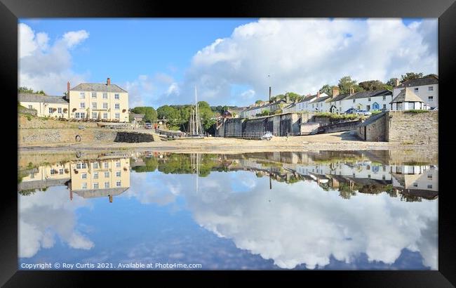 Charlestown Harbour Reflections Framed Print by Roy Curtis