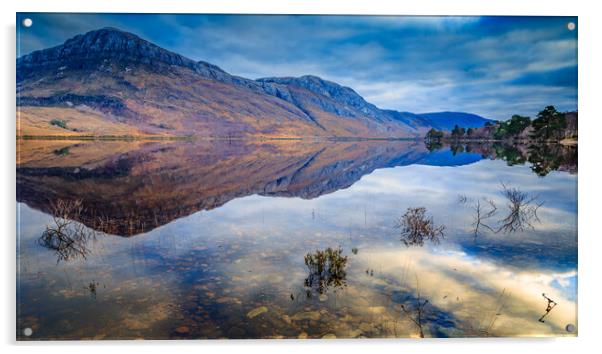 Slioch and Loch Maree Acrylic by John Frid