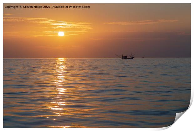 Sunset over Krabi, Thailand Print by Steven Nokes