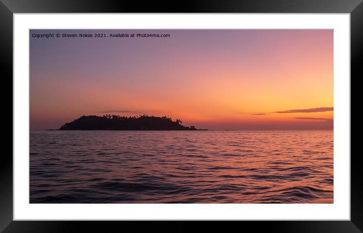 Serene Sunset in Krabi Framed Mounted Print by Steven Nokes