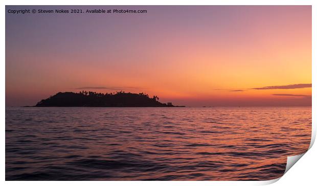 Serene Sunset in Krabi Print by Steven Nokes
