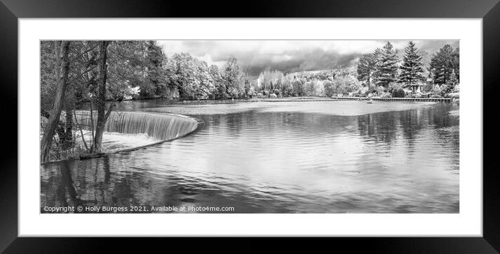 Derwent waters Belper Derbyshire Black and water  Framed Mounted Print by Holly Burgess