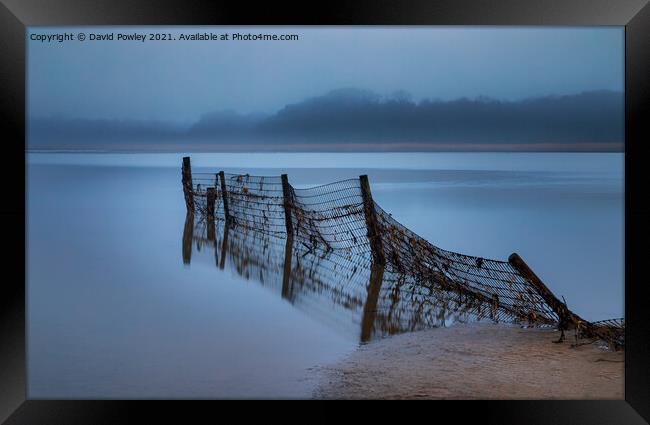 Benacre Broad Misty Dawn Framed Print by David Powley