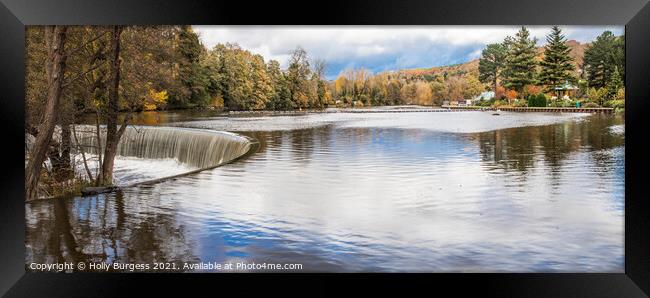 Derwent Valley, horseshoe falls  Framed Print by Holly Burgess