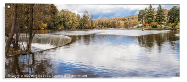 Derwent Valley, horseshoe falls  Acrylic by Holly Burgess