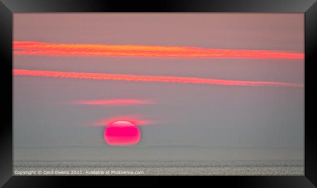 Sky sun Framed Print by Cecil Owens