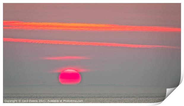 Sky sun Print by Cecil Owens