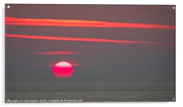 Sky sun Acrylic by Cecil Owens