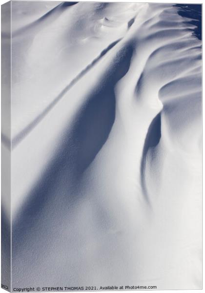 Snowdrift Abstract 2 Canvas Print by STEPHEN THOMAS