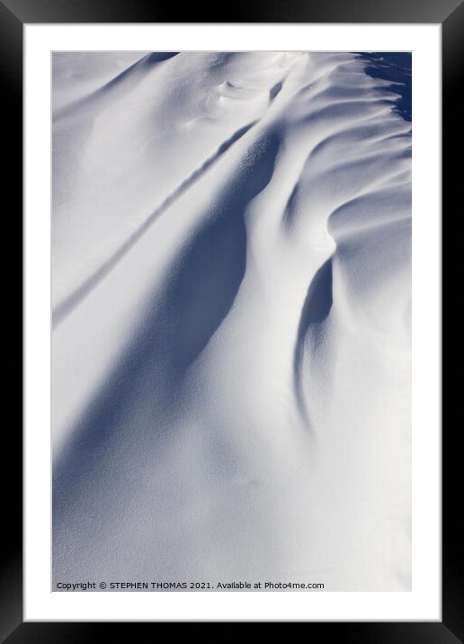 Snowdrift Abstract 2 Framed Mounted Print by STEPHEN THOMAS