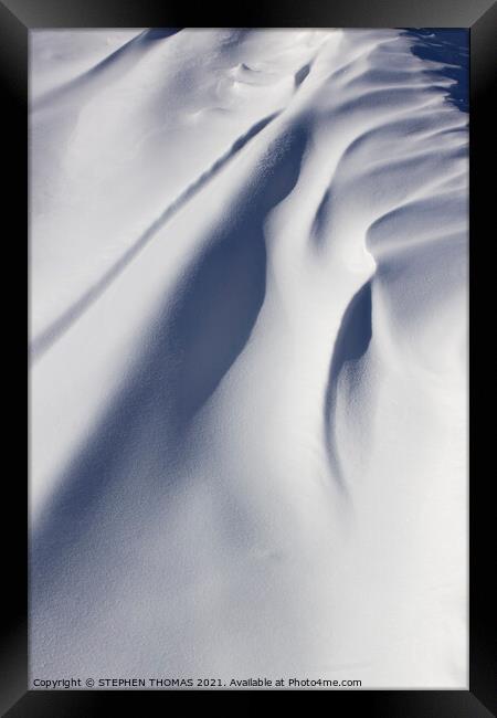 Snowdrift Abstract 2 Framed Print by STEPHEN THOMAS