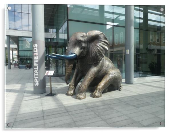 A statue of an elephant Acrylic by Simon Hill