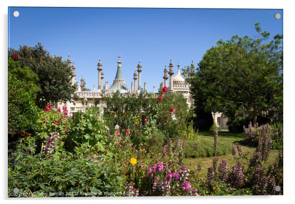 Brighton Royal Pavilion and Gardens Acrylic by John Barratt