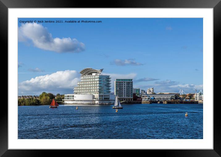 St Davids Hotel and Techniquest Cardiff Bay  Framed Mounted Print by Nick Jenkins