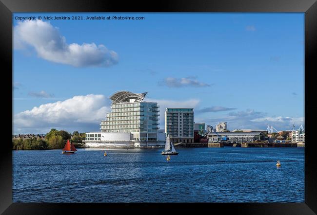 St Davids Hotel and Techniquest Cardiff Bay  Framed Print by Nick Jenkins