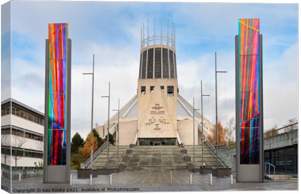 Liverpool Metropolitan Cathedral Canvas Print by Kay Roxby