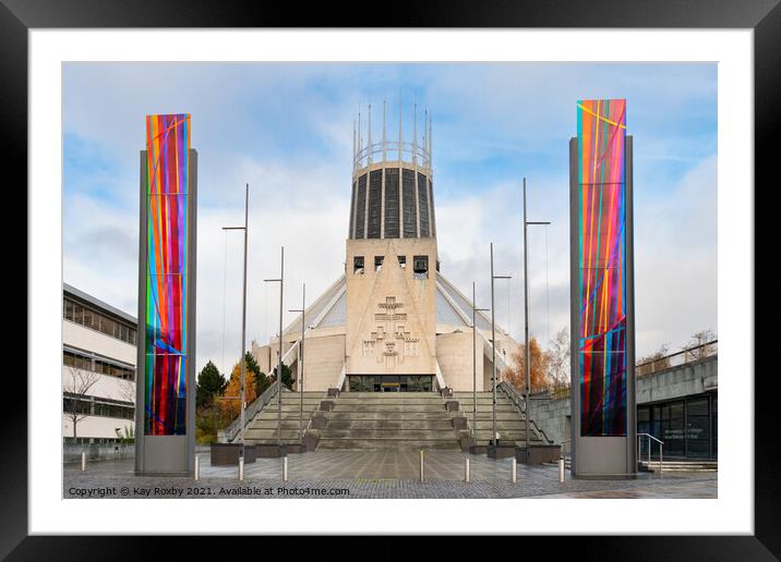 Liverpool Metropolitan Cathedral Framed Mounted Print by Kay Roxby