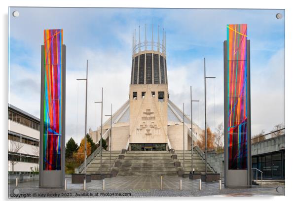 Liverpool Metropolitan Cathedral Acrylic by Kay Roxby