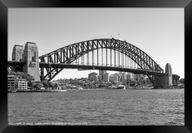 Sydney harbour bridge on a sunny day Framed Print by Kevin Hellon