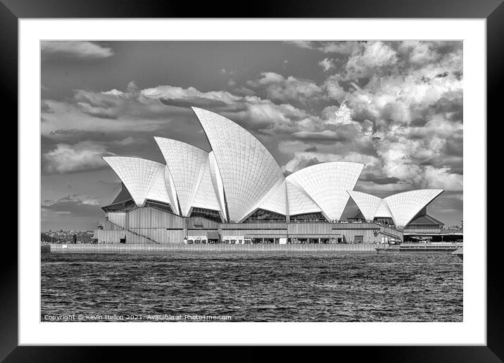 Sydney Opera House viewed from the West Framed Mounted Print by Kevin Hellon