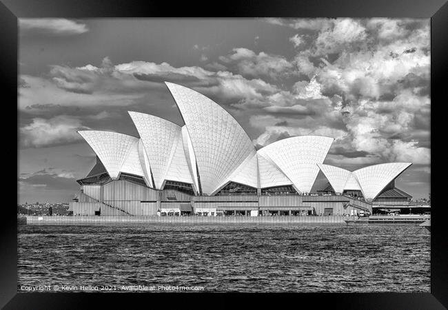 Sydney Opera House viewed from the West Framed Print by Kevin Hellon