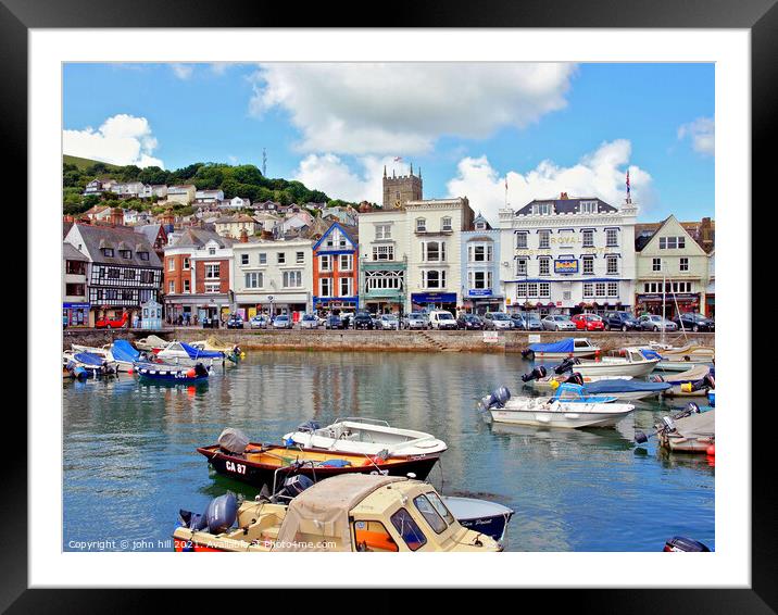 Dartmouth, Devon. Framed Mounted Print by john hill
