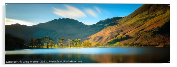 Early morning light Buttermere Lake District Cumbr Acrylic by Chris Warren