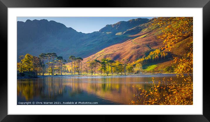 Reflections at Buttermere Lake District Cumbria Framed Mounted Print by Chris Warren