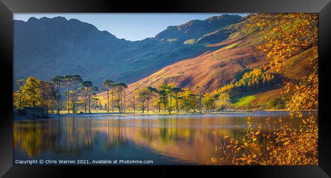 Reflections at Buttermere Lake District Cumbria Framed Print by Chris Warren