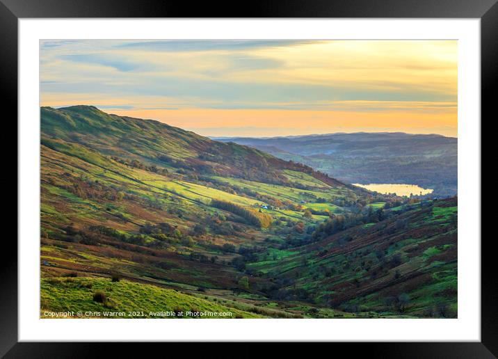 View over Windermere Lake District Cumbria Framed Mounted Print by Chris Warren