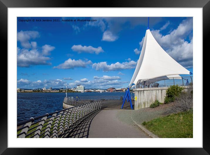 Cardiff Bay Barrage and Sails September Framed Mounted Print by Nick Jenkins