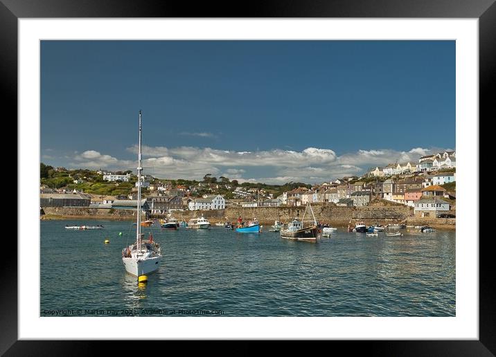 Serene Moorings in Mevagissey Framed Mounted Print by Martin Day