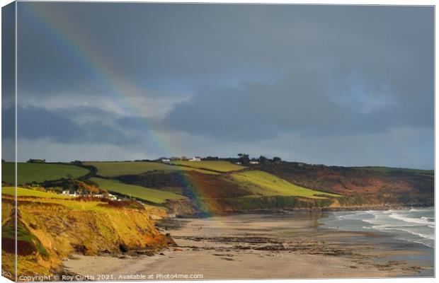 Carne Beach Rainbow Canvas Print by Roy Curtis