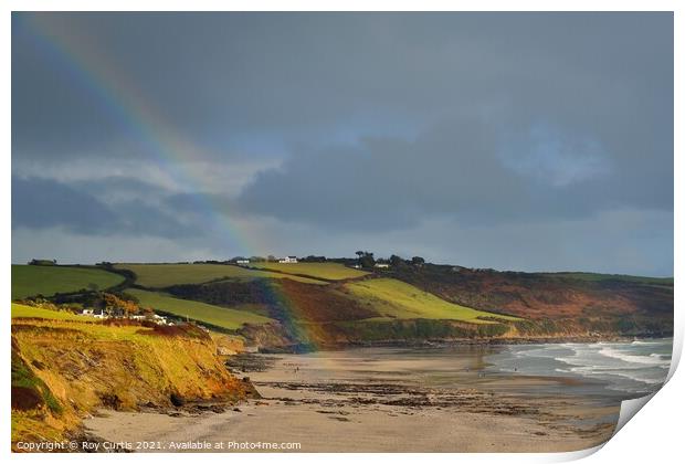 Carne Beach Rainbow Print by Roy Curtis