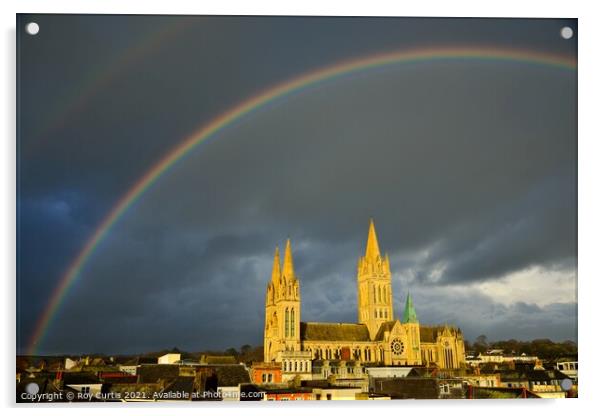 Truro Cathedral Rainbow 1 Acrylic by Roy Curtis